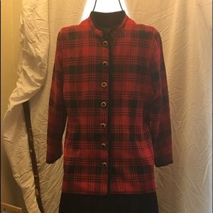 RED AND BLACK SUIT BY MELISSA